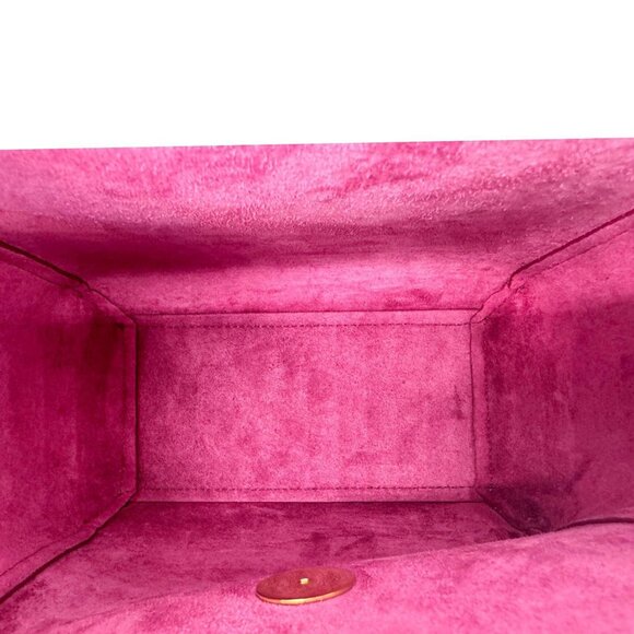 Celine  Micro Belt Grained Calfskin Leather Shoulder Bag Burgundy - Picture 14 of 16